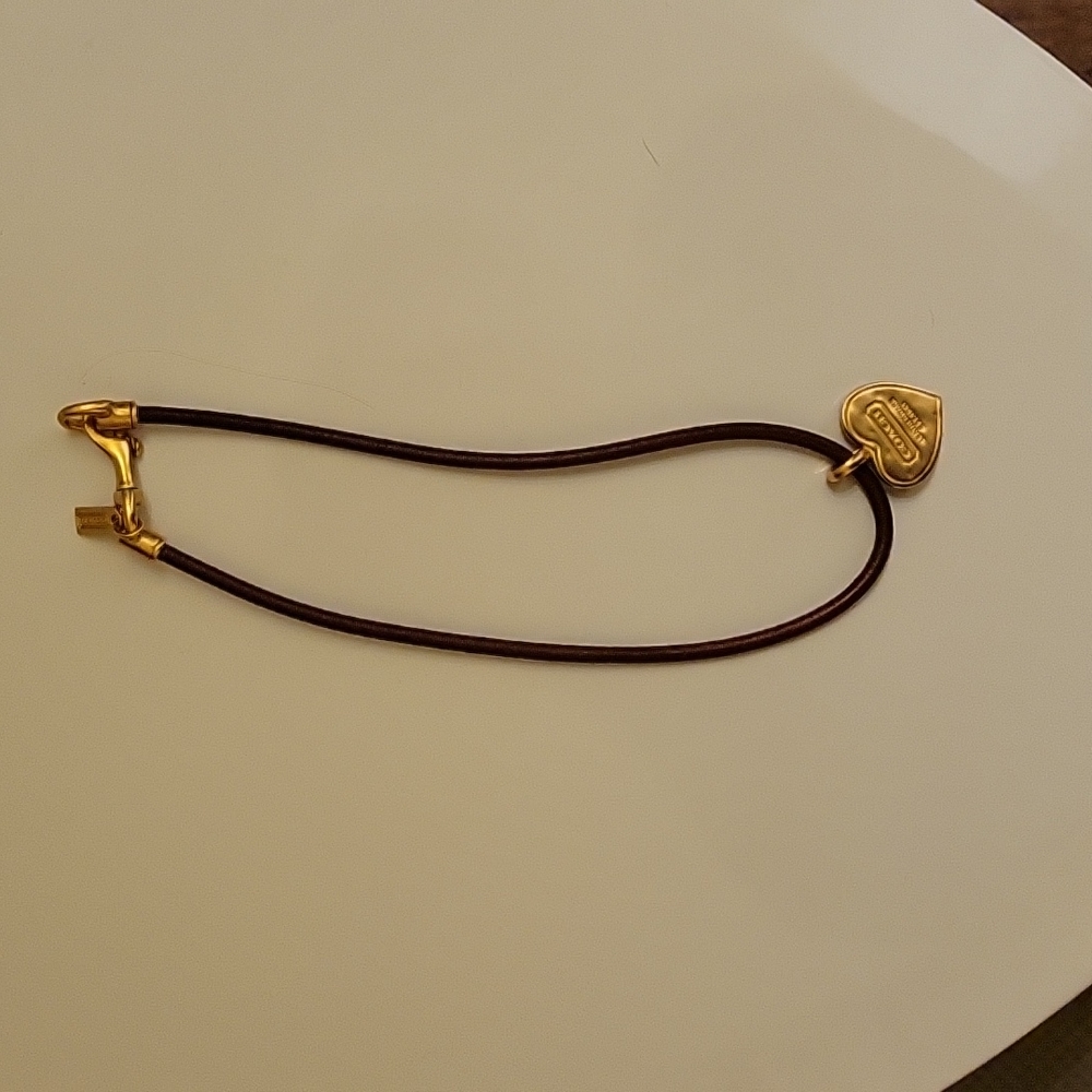 Coach leatherware necklace